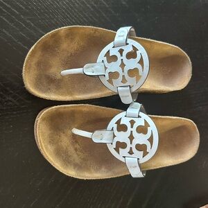 Tory Burch, light blue sandals, used last summer.